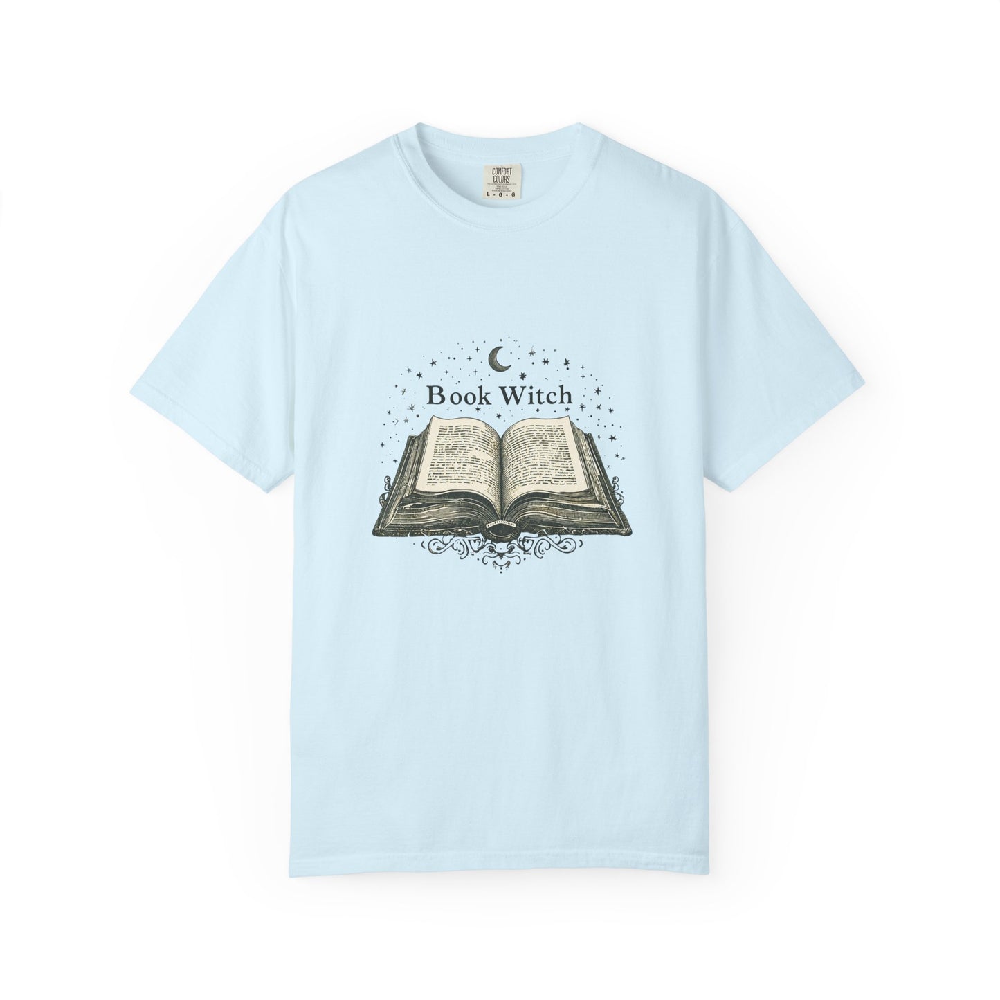 "Book Witch" T-Shirt — Vintage Open Spellbook Design for Readers & Witches