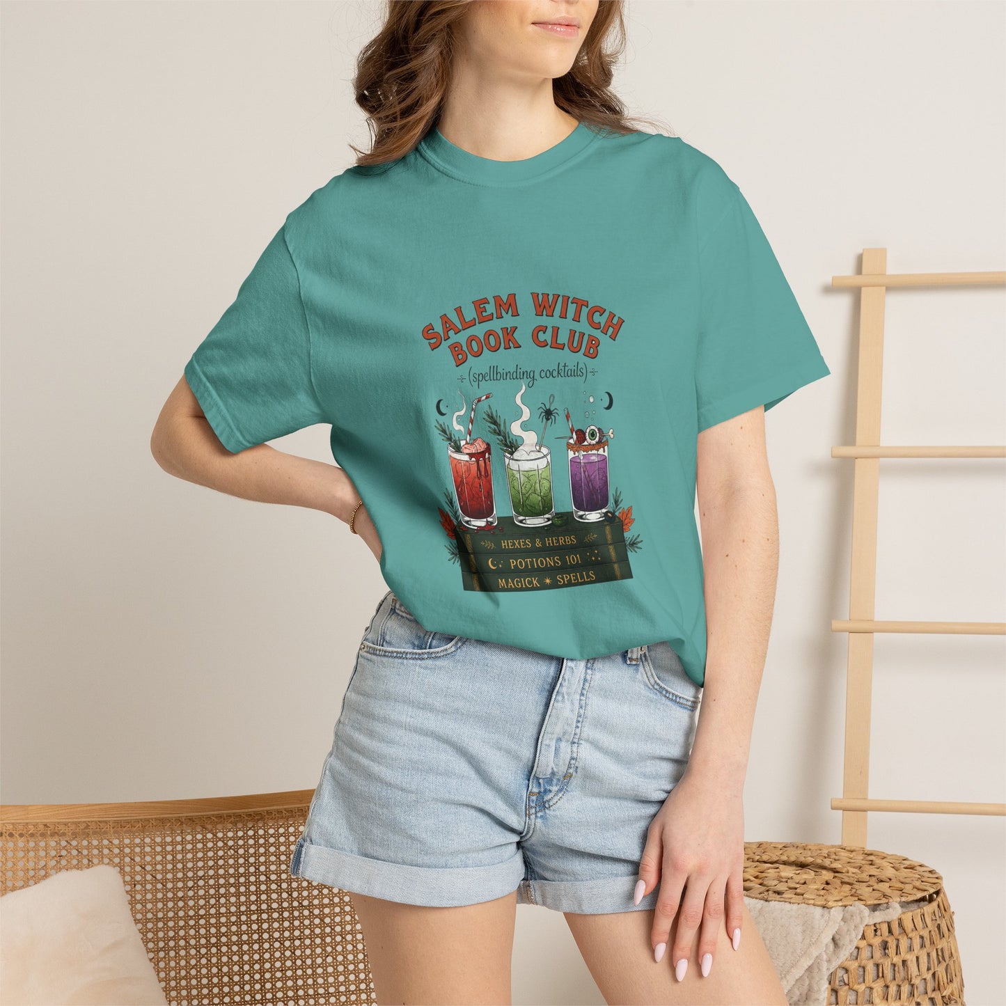 "Salem Witch Book Club" T-Shirt — Whimsical Witchy Reading Tee