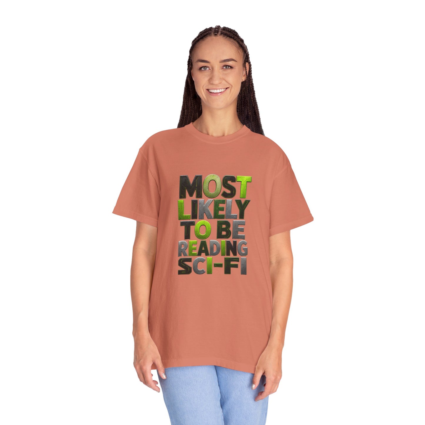 "Most Likely To Be Reading Sci‑Fi" T-Shirt for Science Fiction Book Lovers