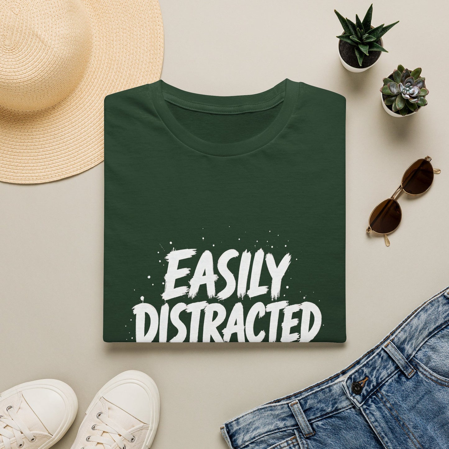Lightweight Fabric - "Easily Distracted by Books" T‑Shirt