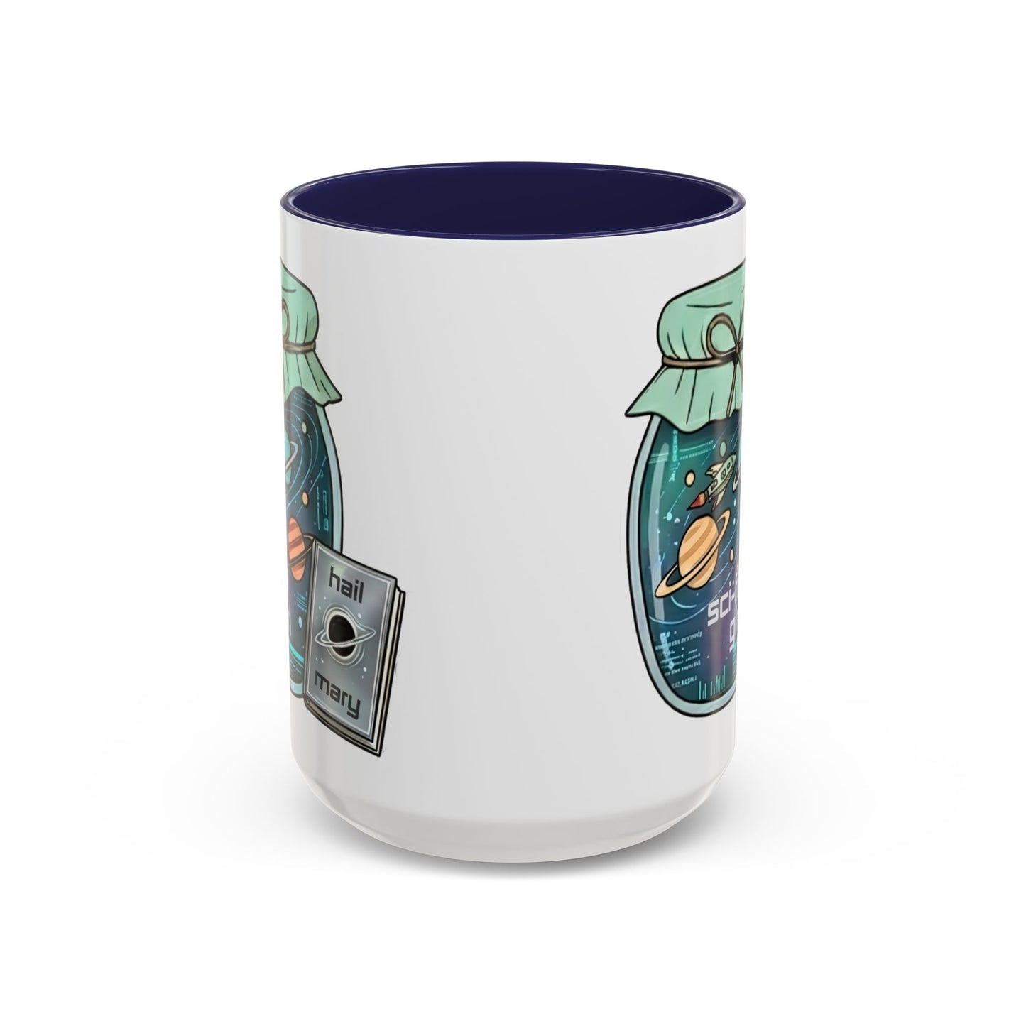 "Sci‑Fi Girl" JamJar Mug — Space Planets Accent Coffee Cup (11/15oz)