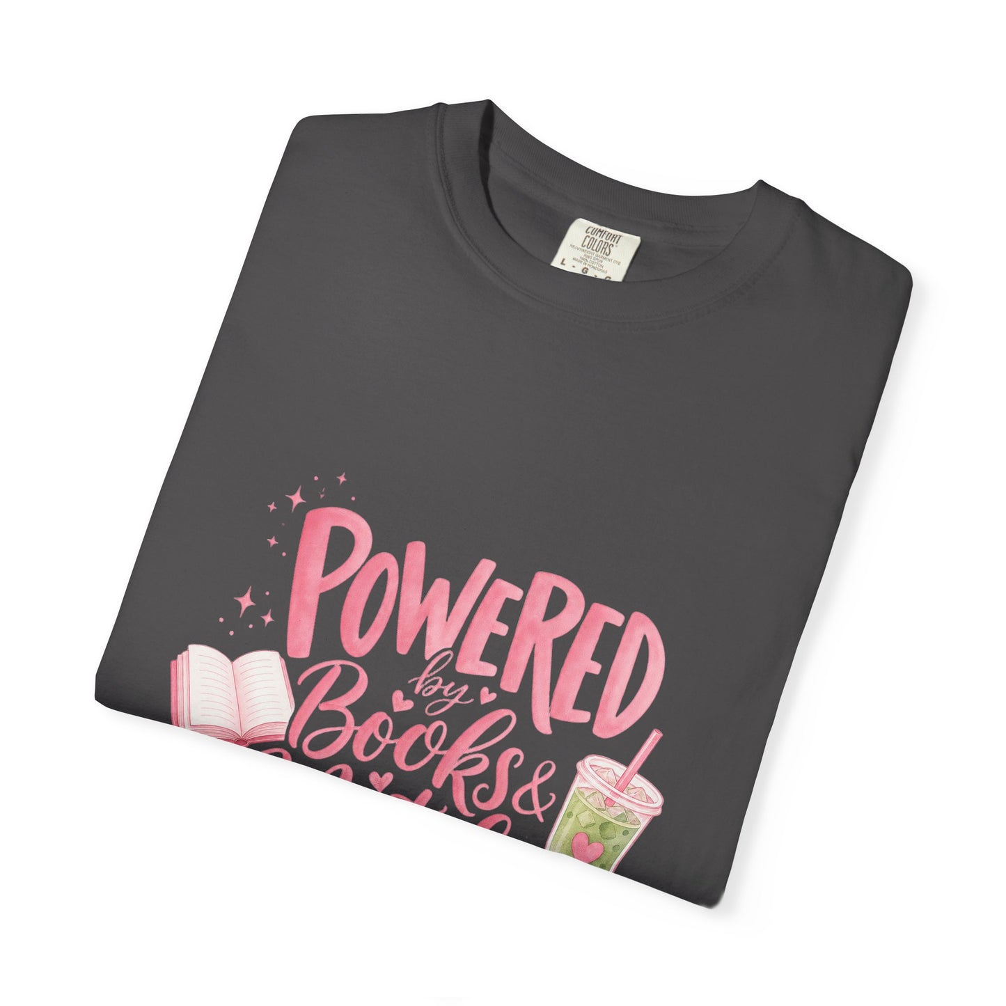 "Powered by Books & Matcha" T-Shirt