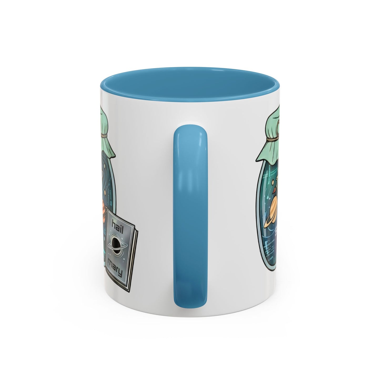 "Sci‑Fi Girl" JamJar Mug — Space Planets Accent Coffee Cup (11/15oz)
