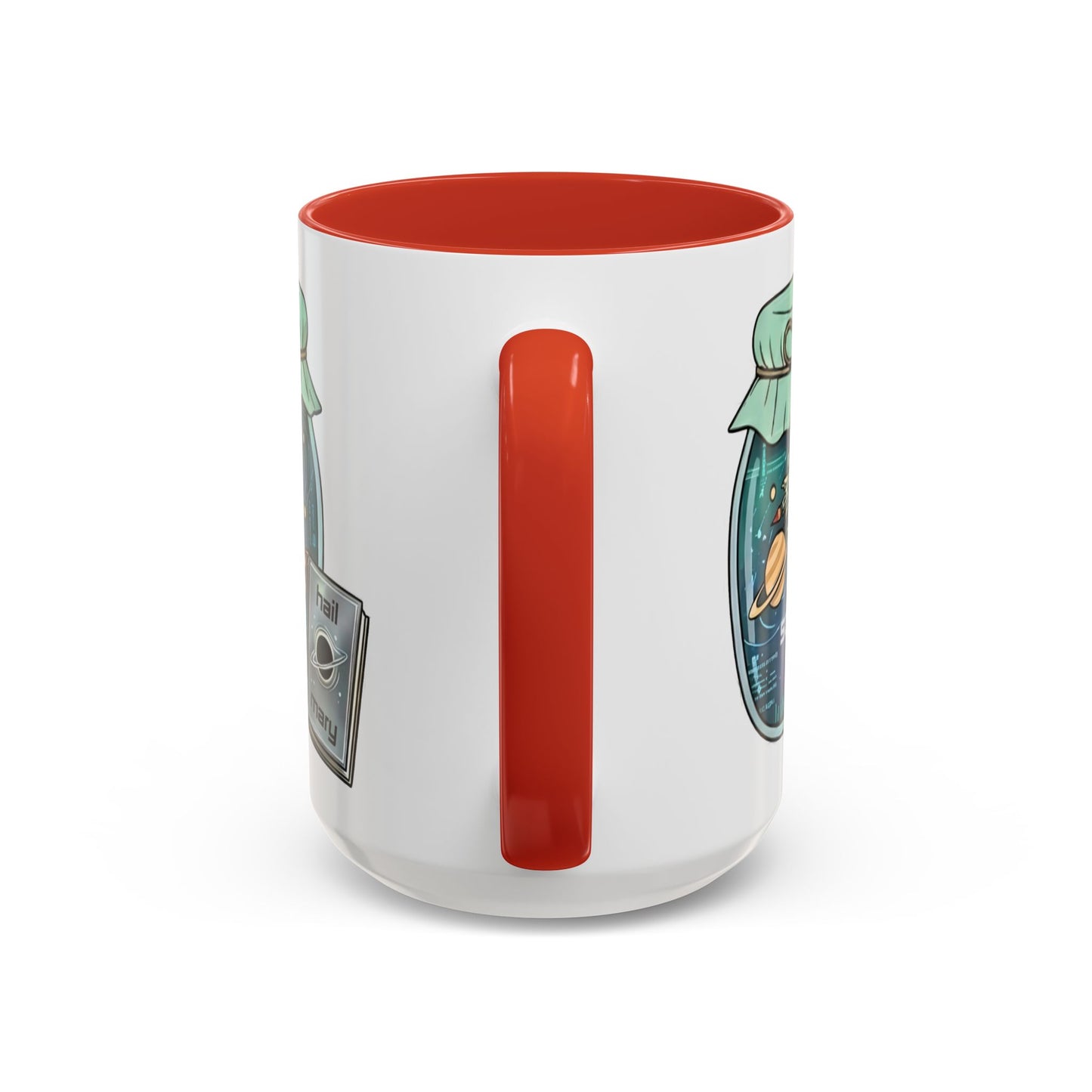 "Sci‑Fi Girl" JamJar Mug — Space Planets Accent Coffee Cup (11/15oz)