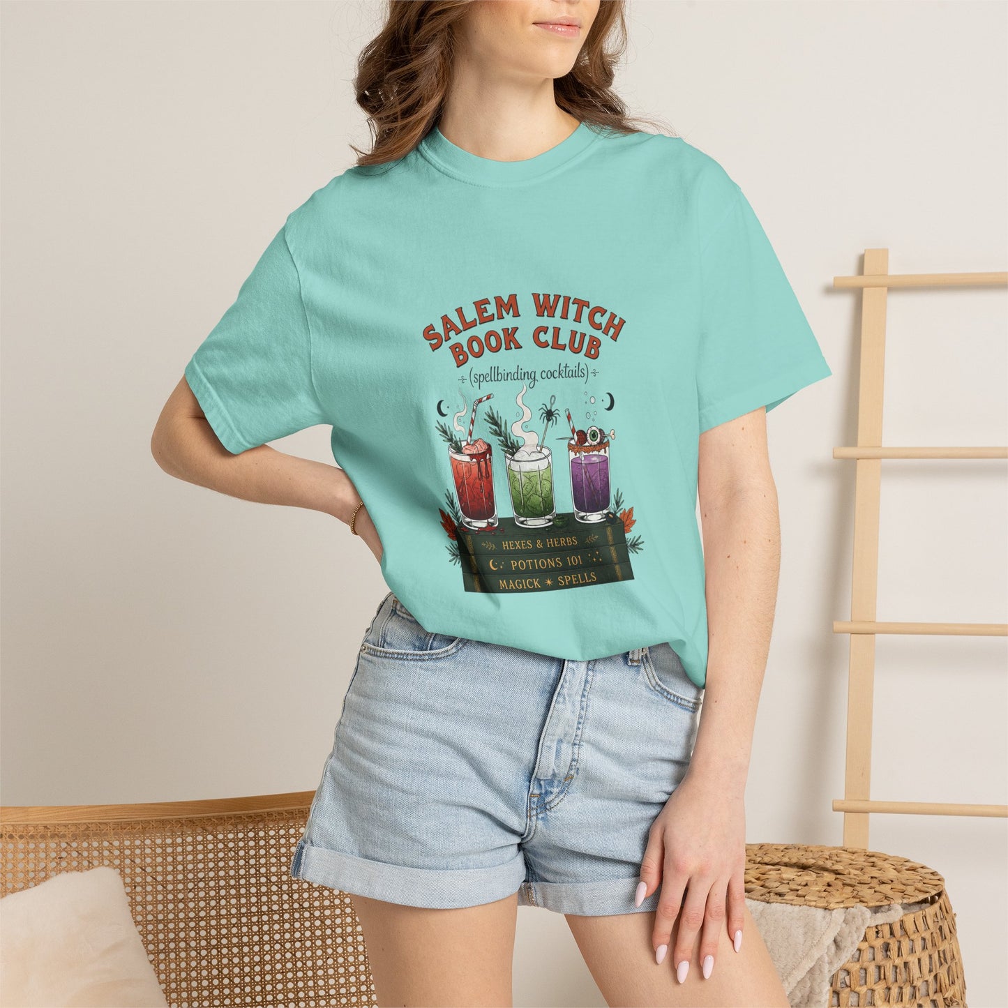 "Salem Witch Book Club" T-Shirt — Whimsical Witchy Reading Tee