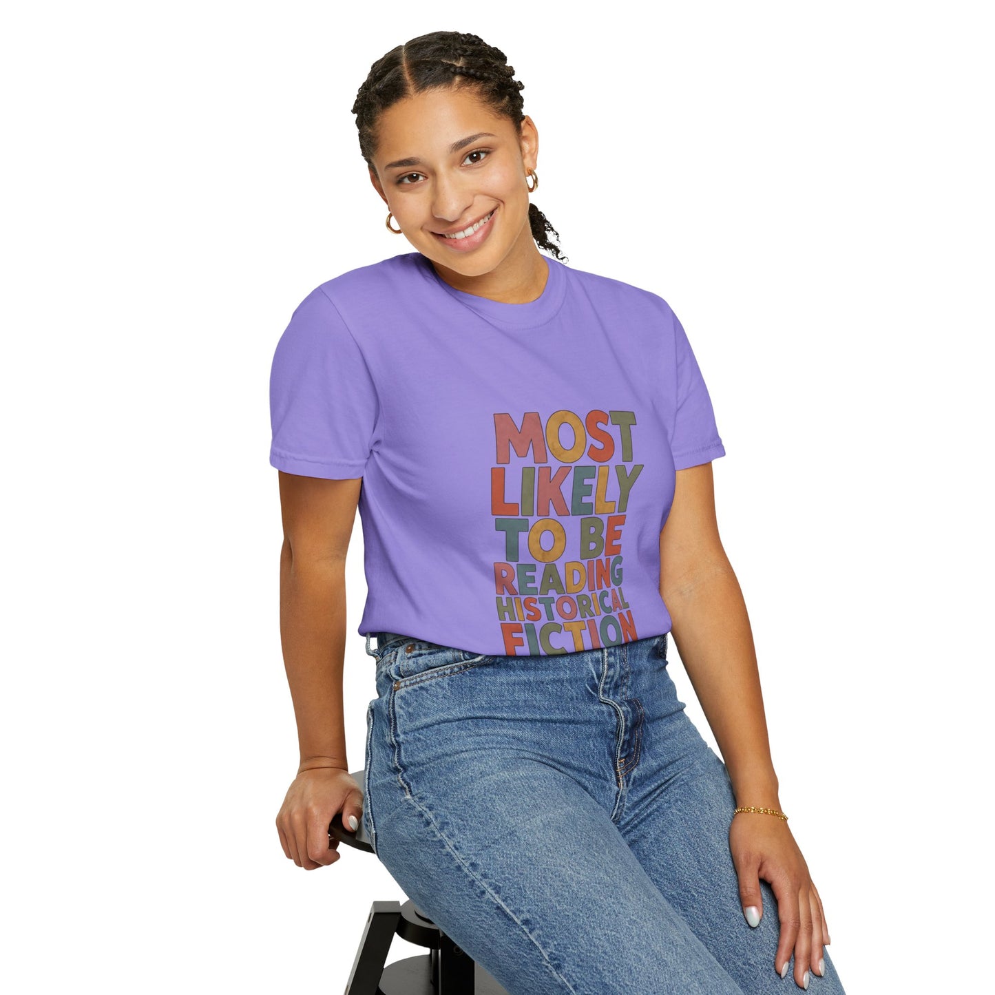 Historical Fiction Reader T-Shirt — "Most Likely to Be Reading Historical Fiction"