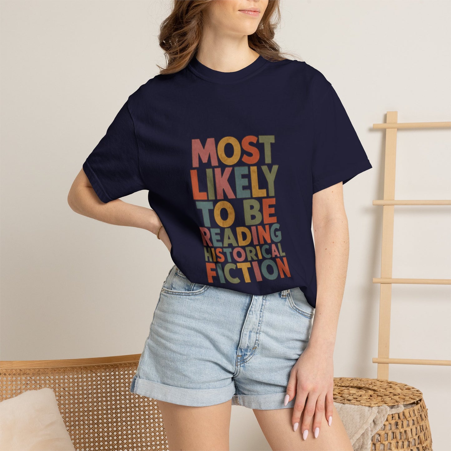 Historical Fiction Reader T-Shirt — "Most Likely to Be Reading Historical Fiction"