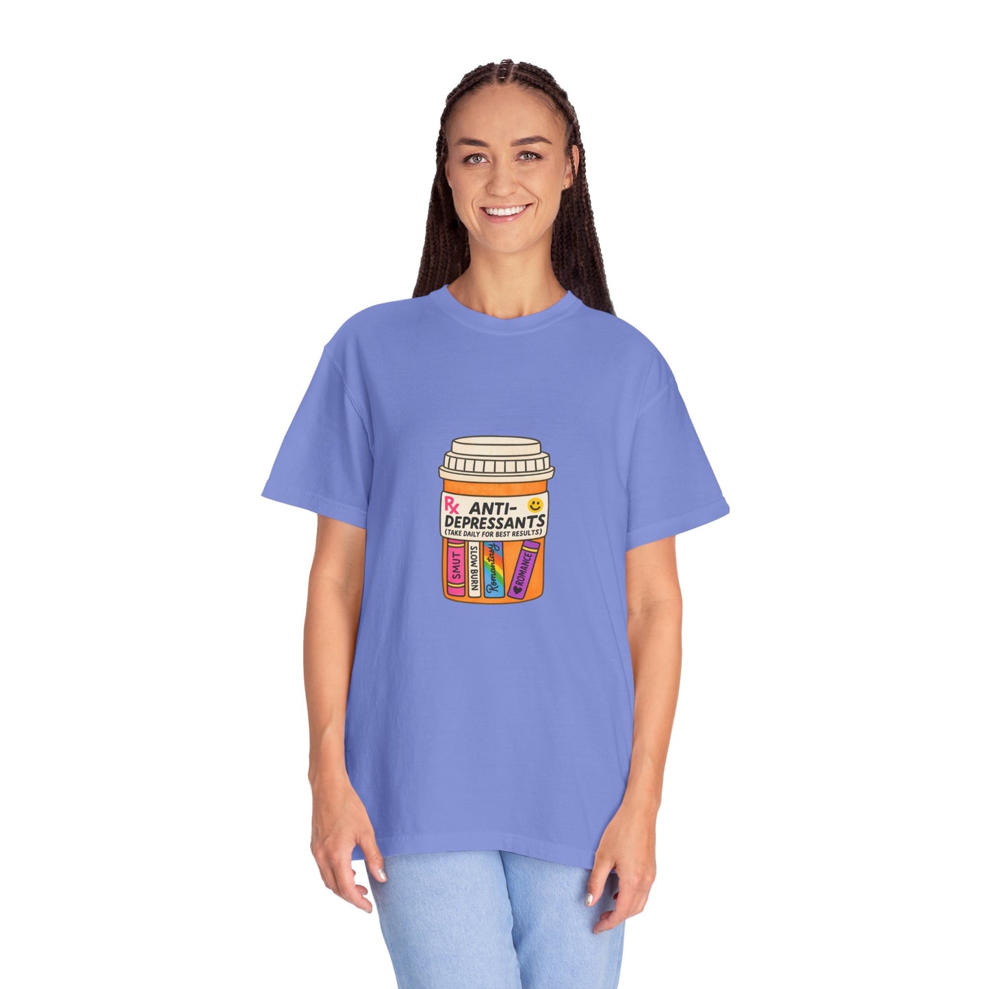 T-Shirt — "Anti-Depressants" Coffee & Books Graphic Tee