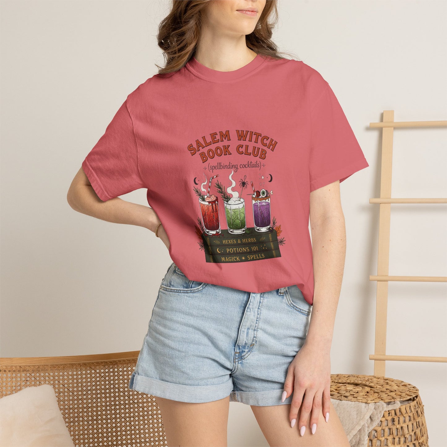 "Salem Witch Book Club" T-Shirt — Whimsical Witchy Reading Tee
