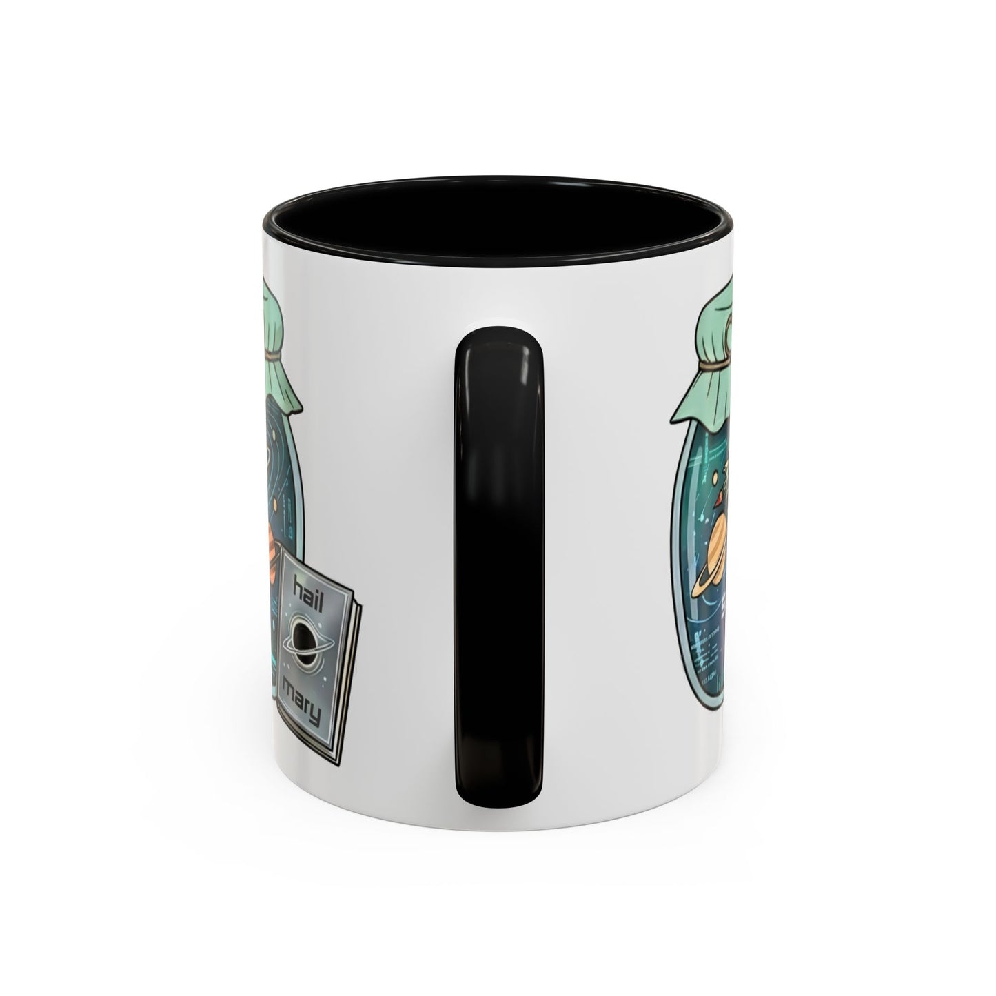 "Sci‑Fi Girl" JamJar Mug — Space Planets Accent Coffee Cup (11/15oz)