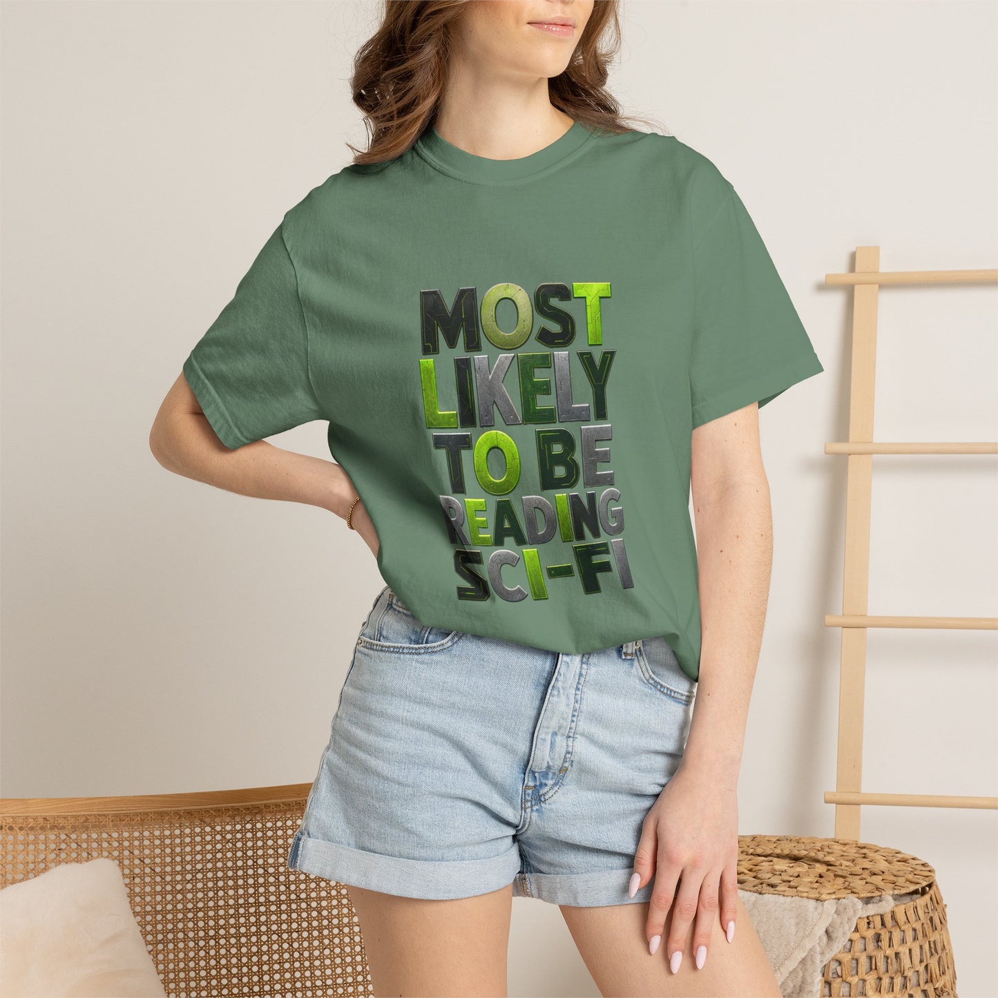 "Most Likely To Be Reading Sci‑Fi" T-Shirt for Science Fiction Book Lovers