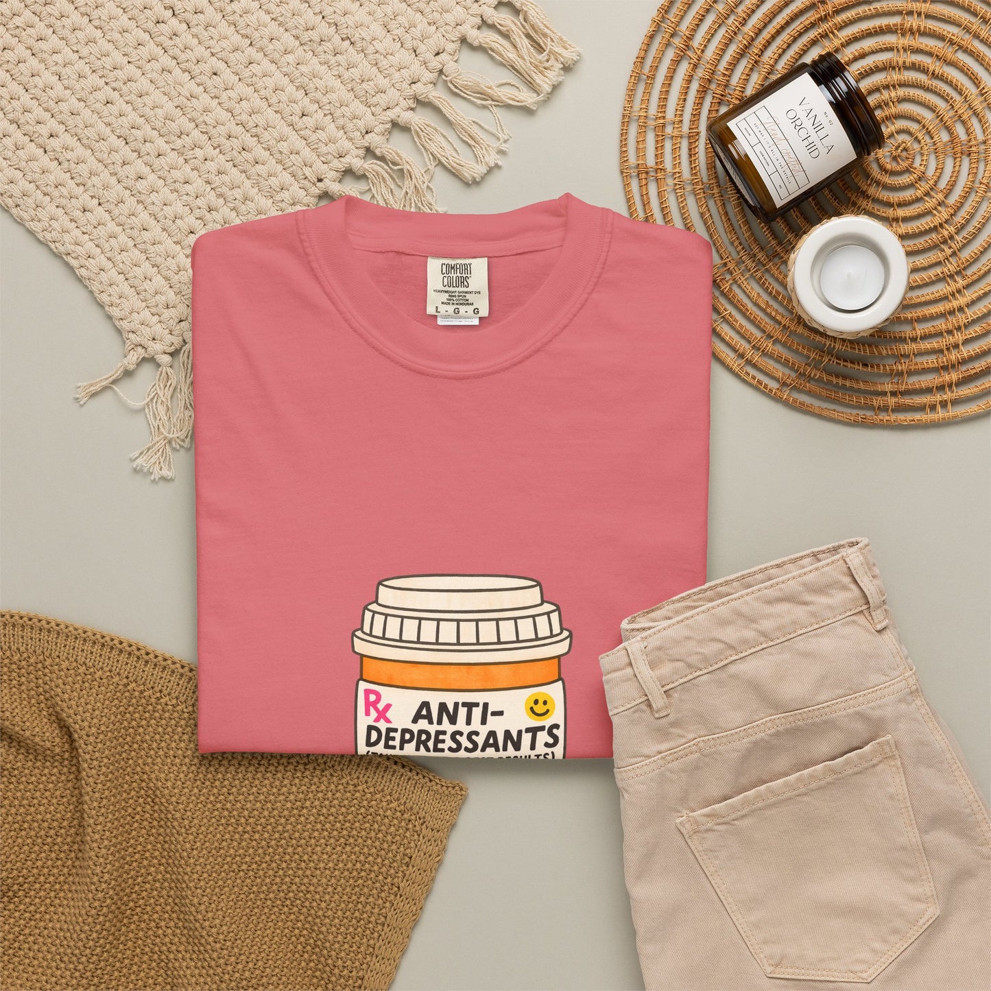 T-Shirt — "Anti-Depressants" Coffee & Books Graphic Tee