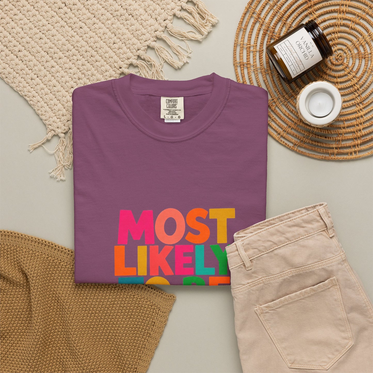 "Most Likely to Be Reading Romance" Colourful Book Lover Tee