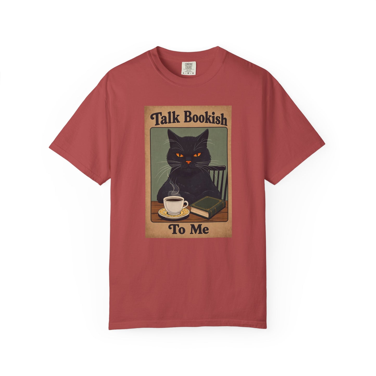 "Talk Bookish To Me" Cat T-Shirt