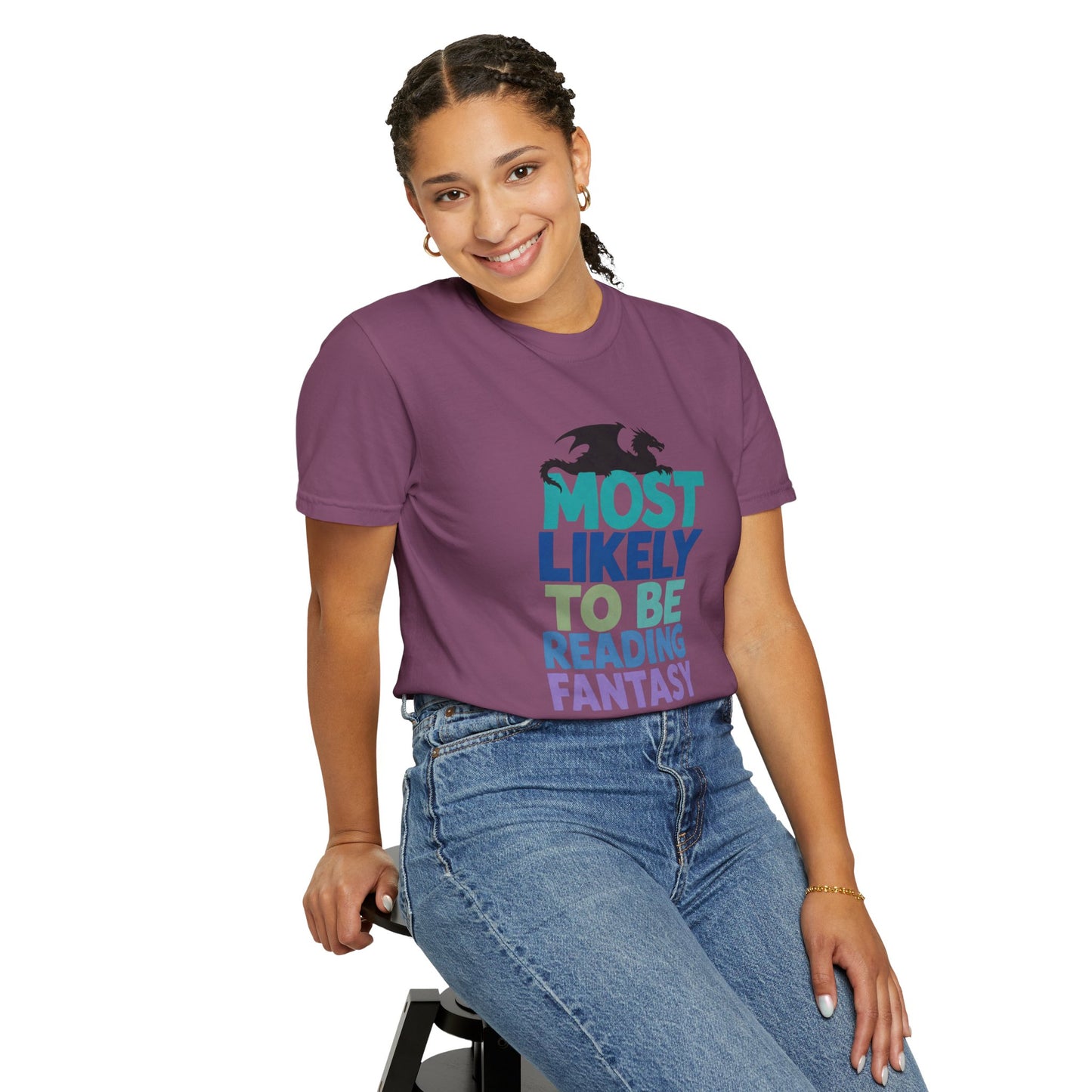 Fantasy Reader T-Shirt — "Most Likely to Be Reading Fantasy" Graphic Tee