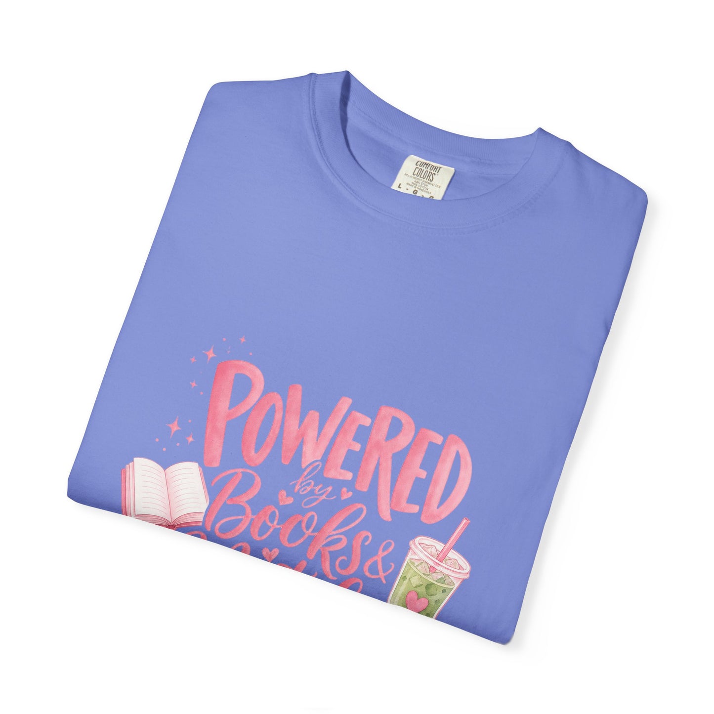 "Powered by Books & Matcha" T-Shirt