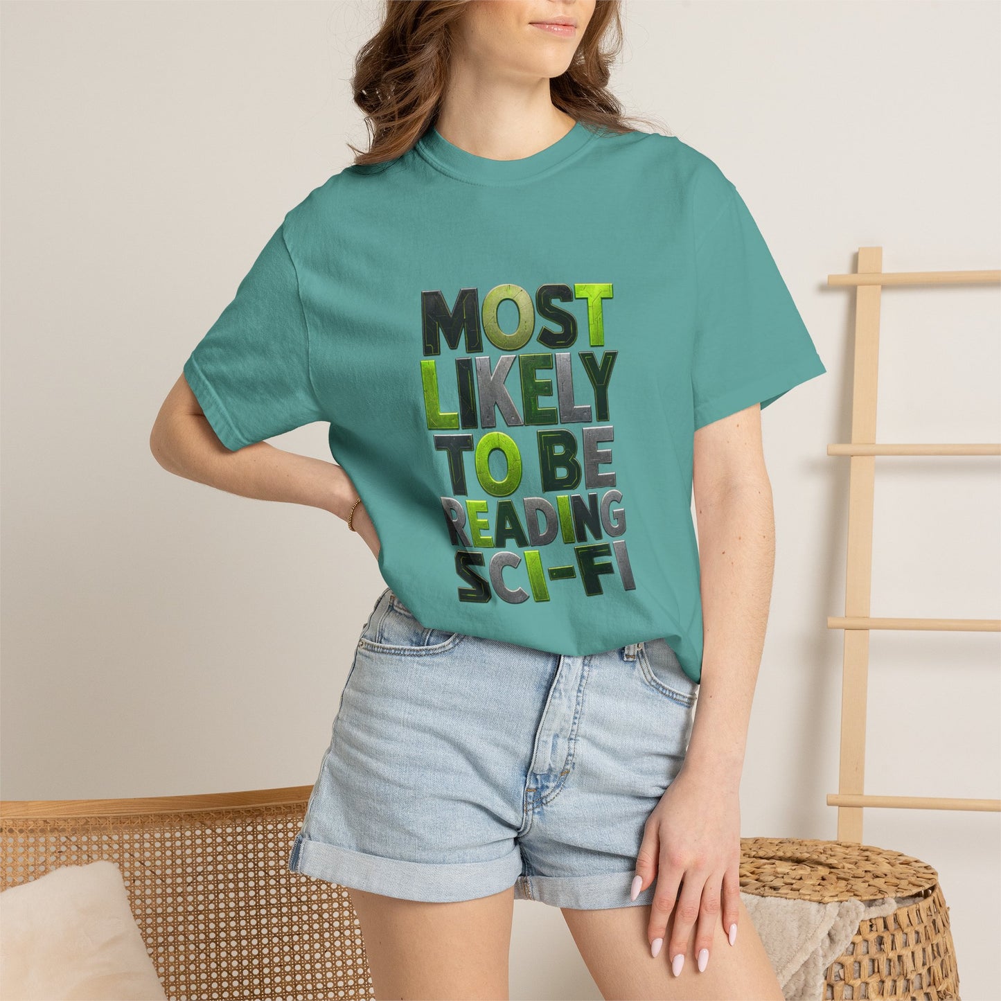 "Most Likely To Be Reading Sci‑Fi" T-Shirt for Science Fiction Book Lovers