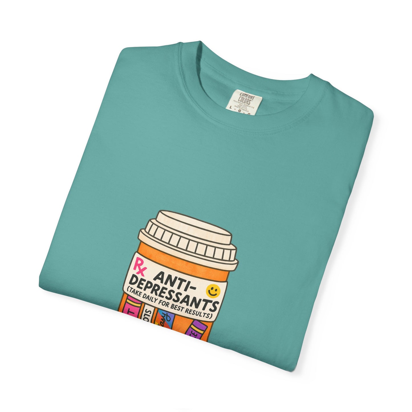 T-Shirt — "Anti-Depressants" Coffee & Books Graphic Tee