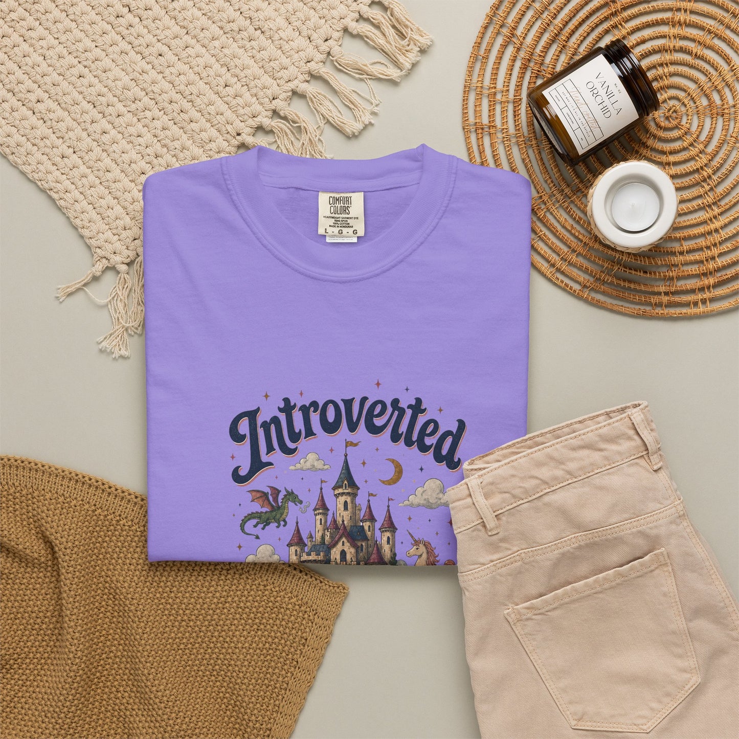 "Introverted But Willingly Discuss Fictional Worlds" Fantasy Lovers T-Shirt