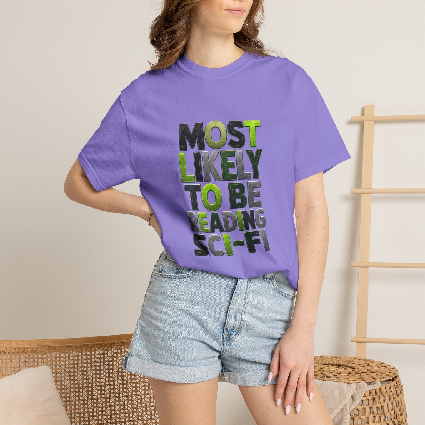 "Most Likely To Be Reading Sci‑Fi" T-Shirt for Science Fiction Book Lovers