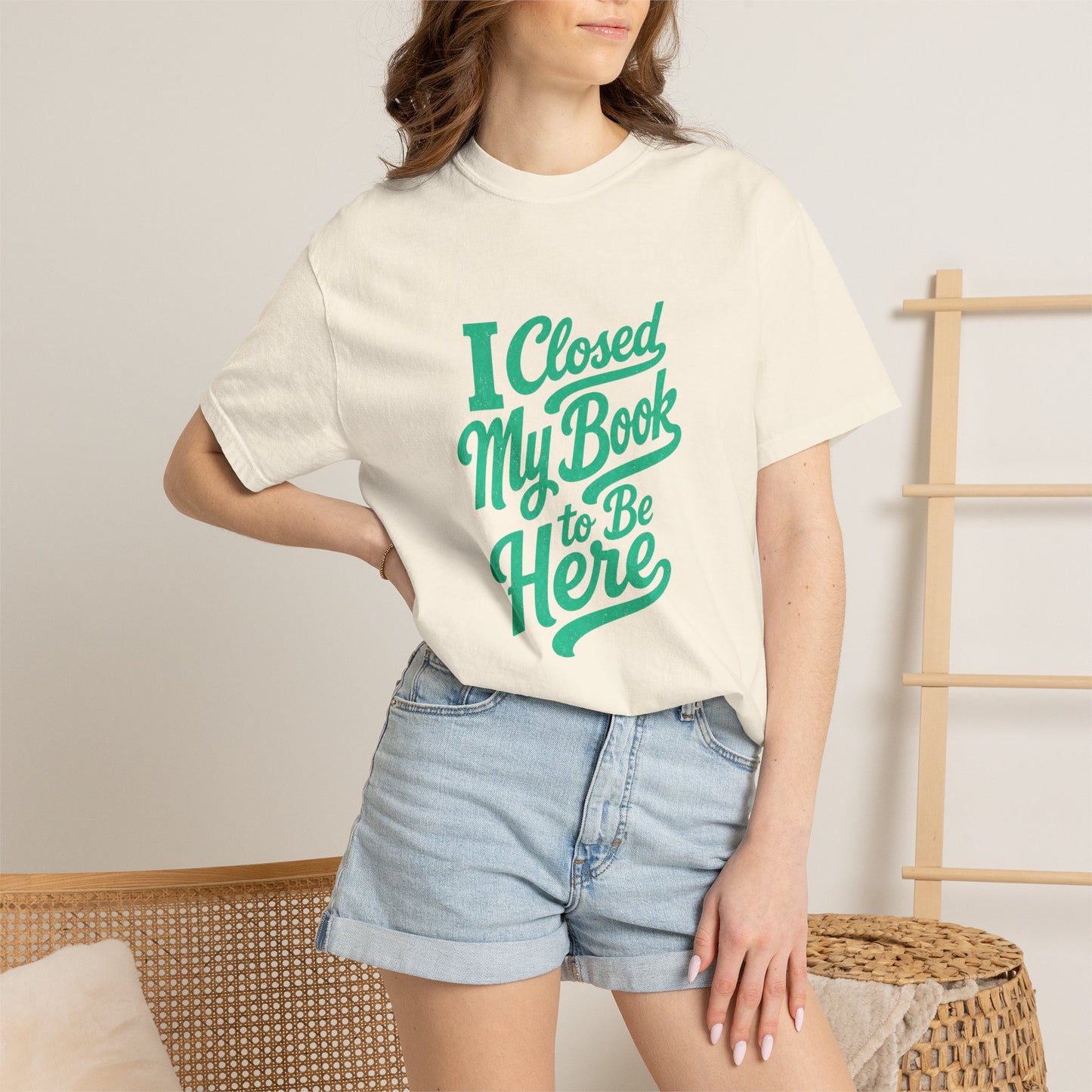 "I Closed My Book To Be Here" T-Shirt — Funny Reader Shirt for Book Lovers