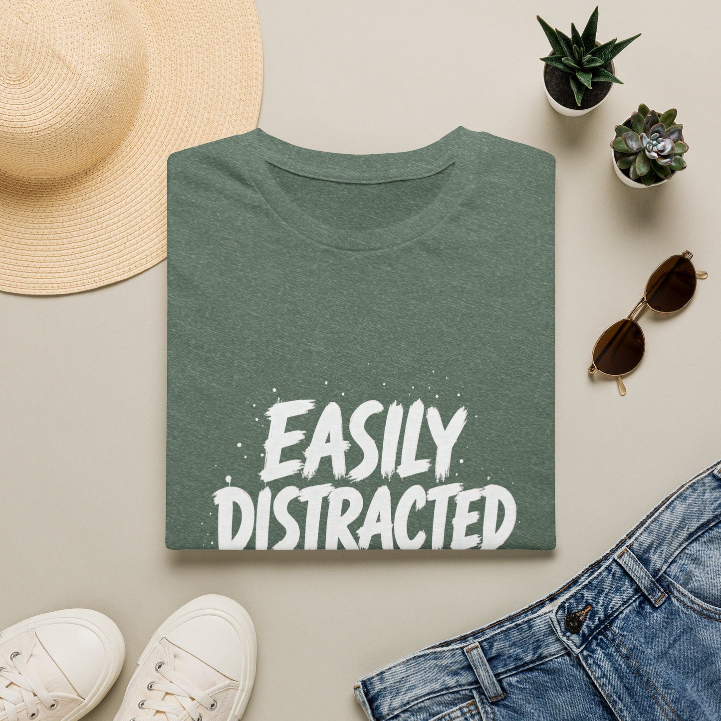 Lightweight Fabric - "Easily Distracted by Books" T‑Shirt