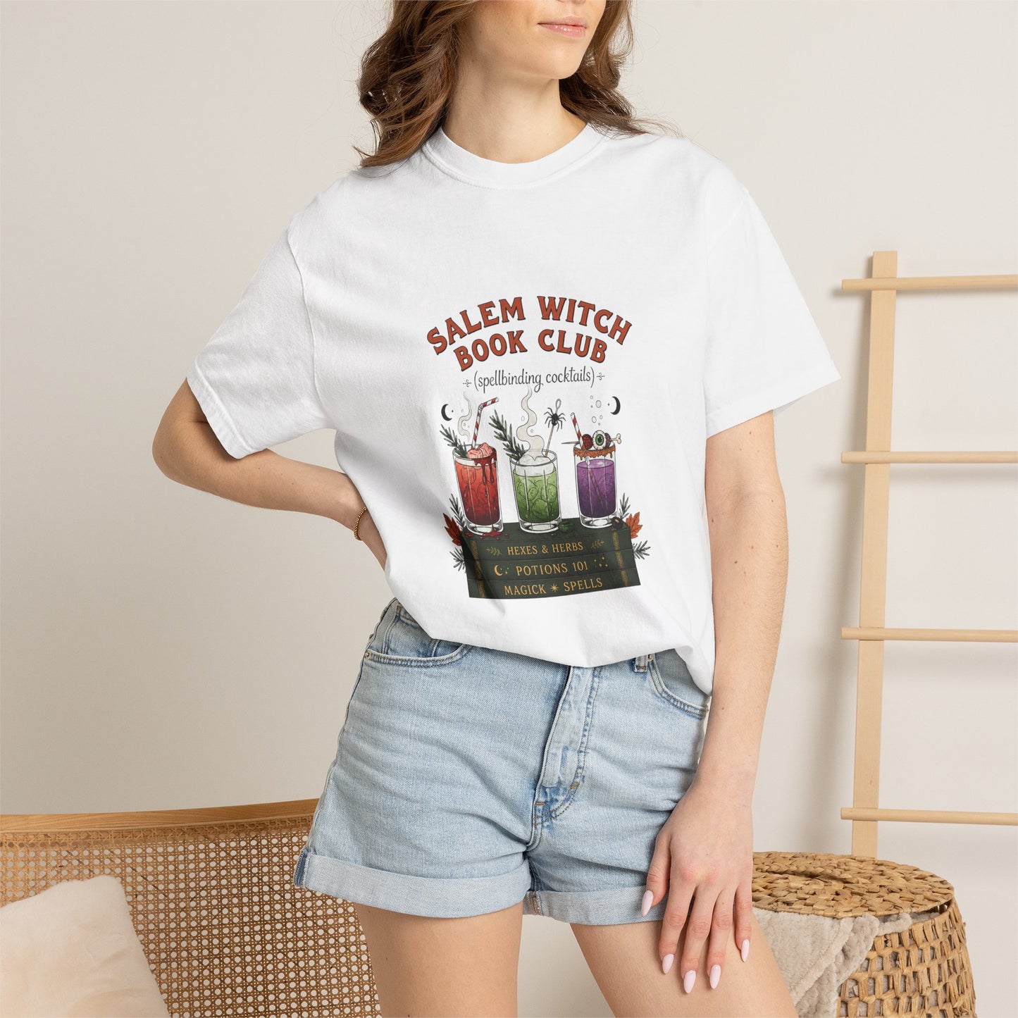 "Salem Witch Book Club" T-Shirt — Whimsical Witchy Reading Tee