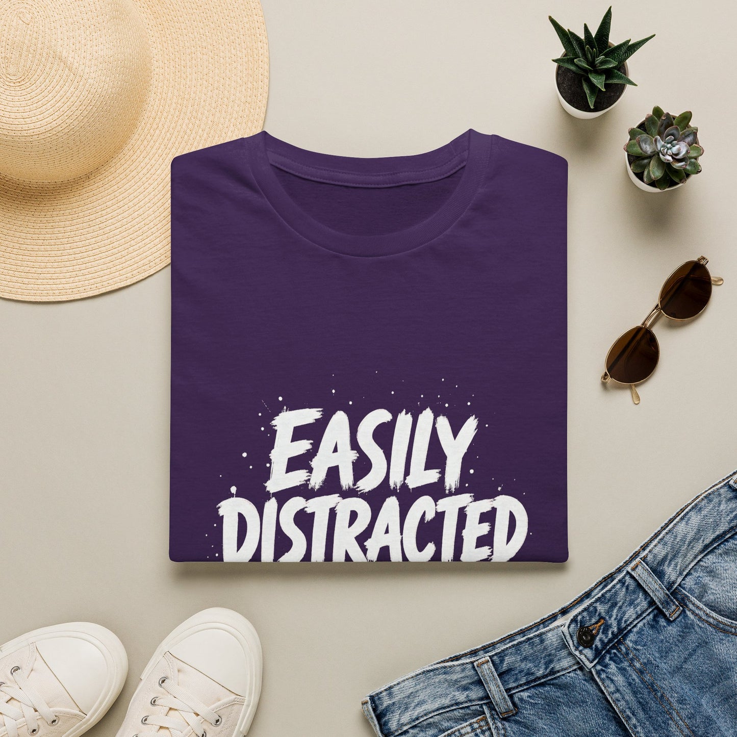 Lightweight Fabric - "Easily Distracted by Books" T‑Shirt