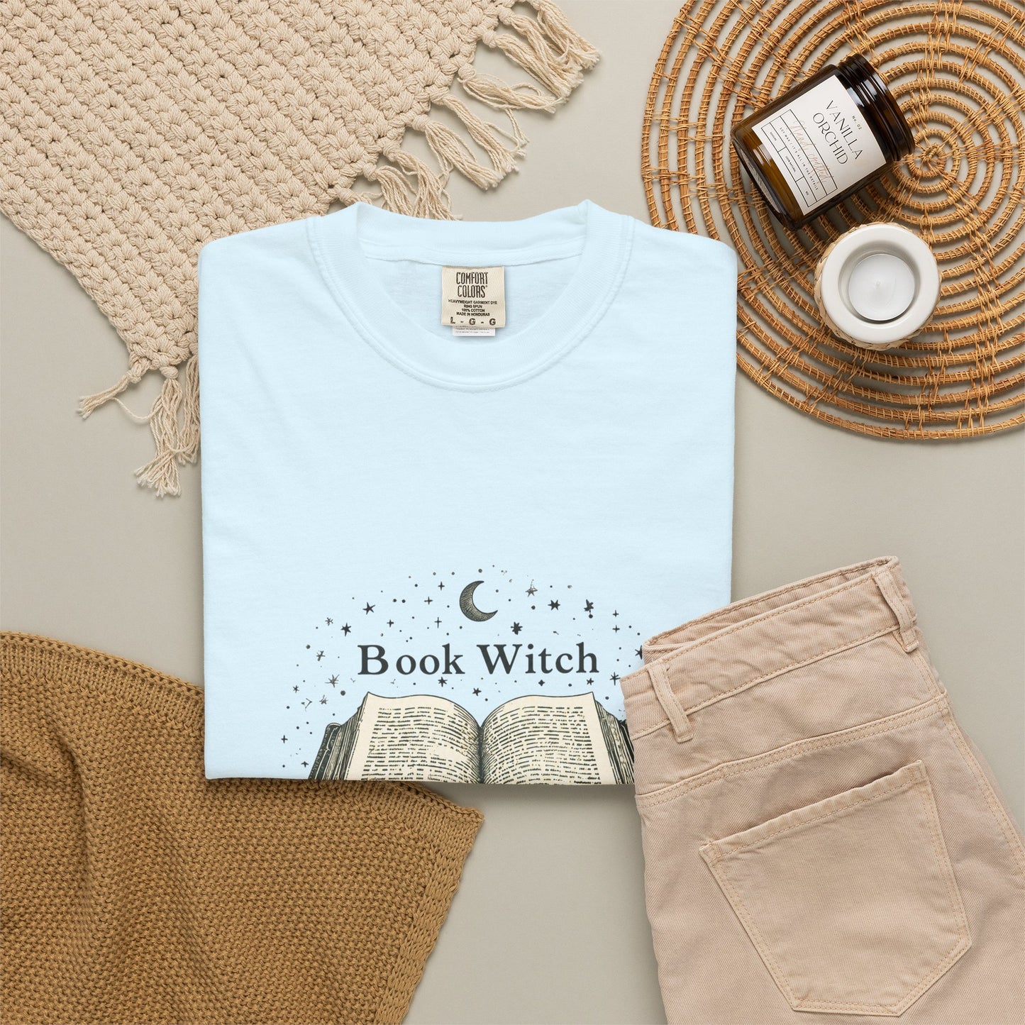 "Book Witch" T-Shirt — Vintage Open Spellbook Design for Readers & Witches