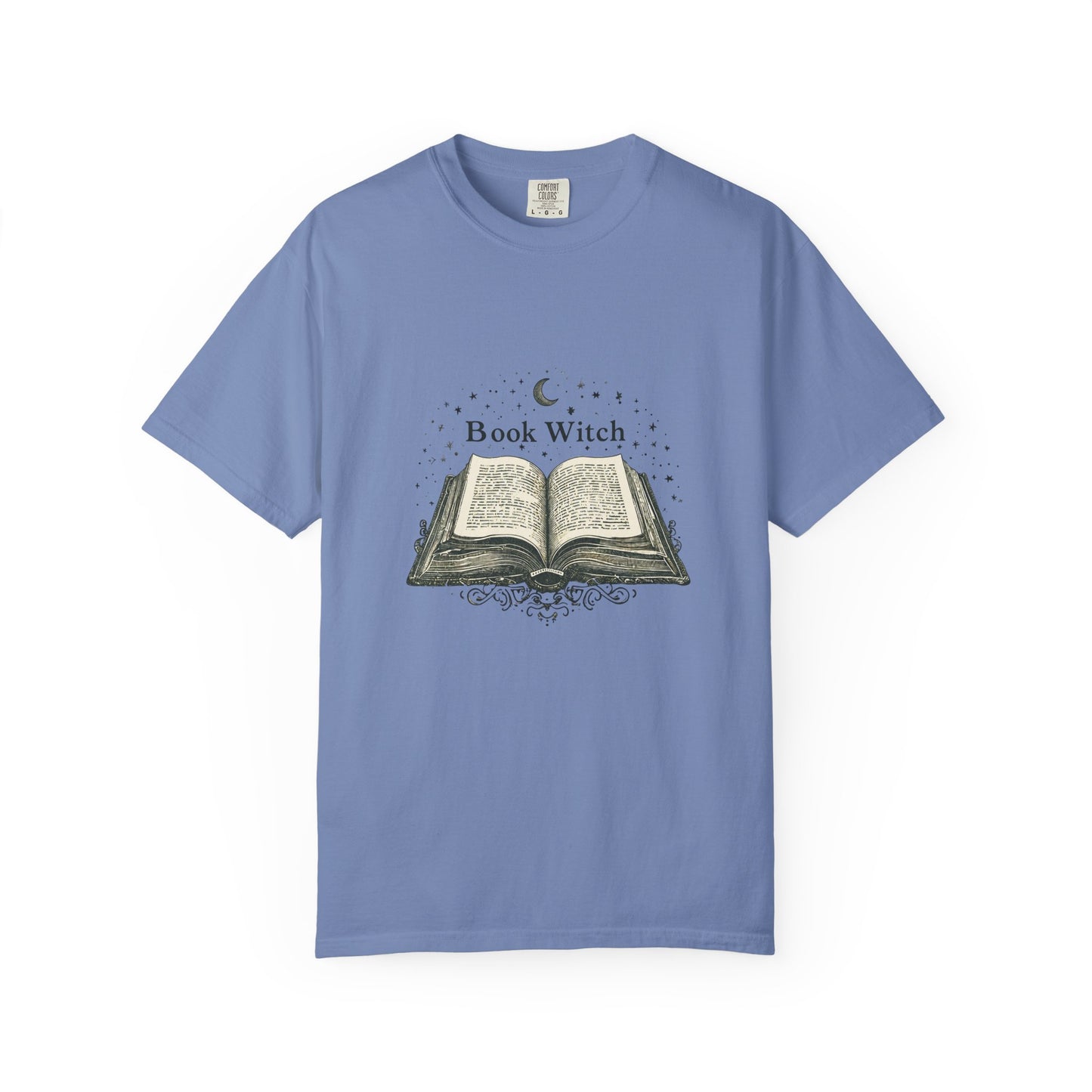 "Book Witch" T-Shirt — Vintage Open Spellbook Design for Readers & Witches