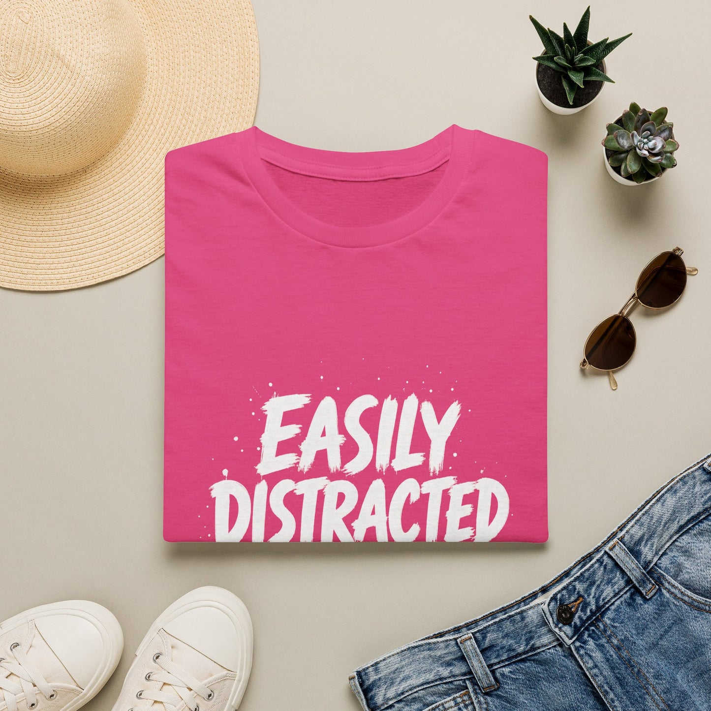 Lightweight Fabric - "Easily Distracted by Books" T‑Shirt
