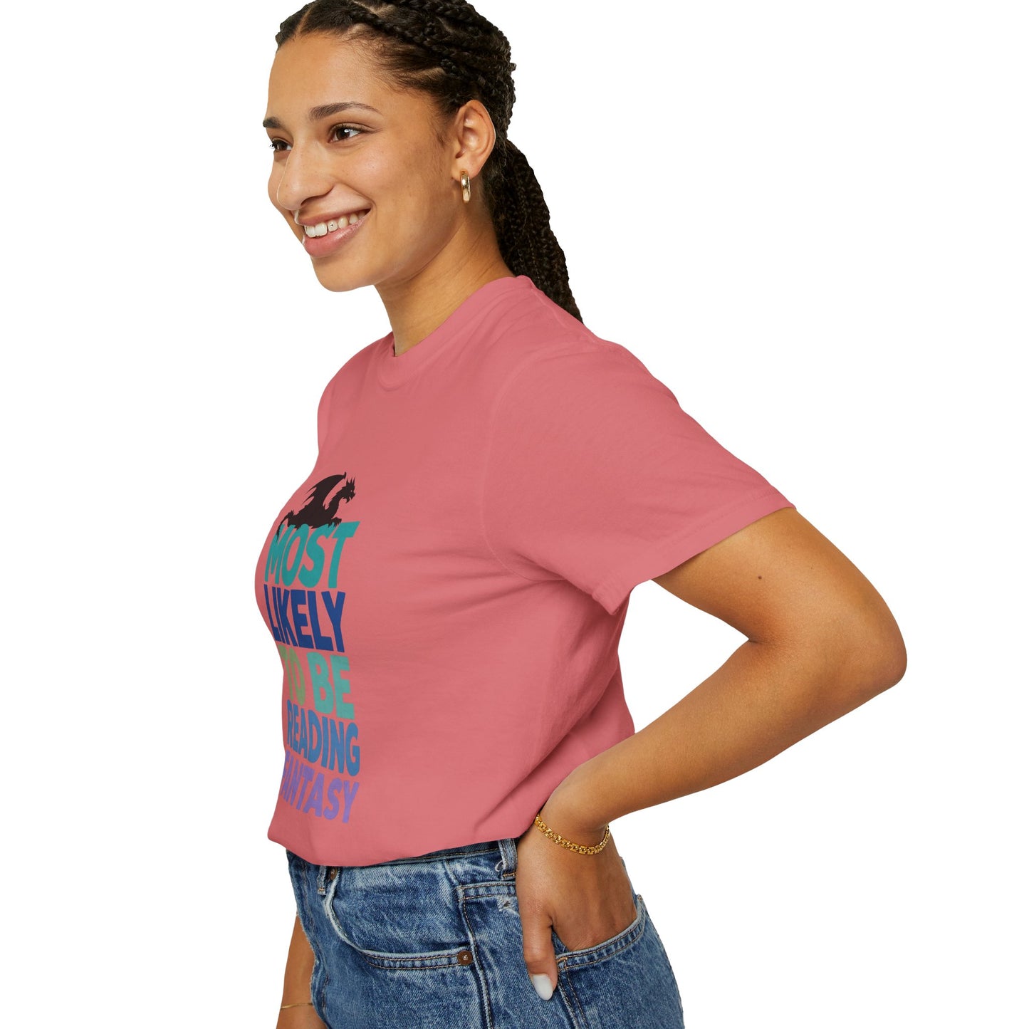 Fantasy Reader T-Shirt — "Most Likely to Be Reading Fantasy" Graphic Tee
