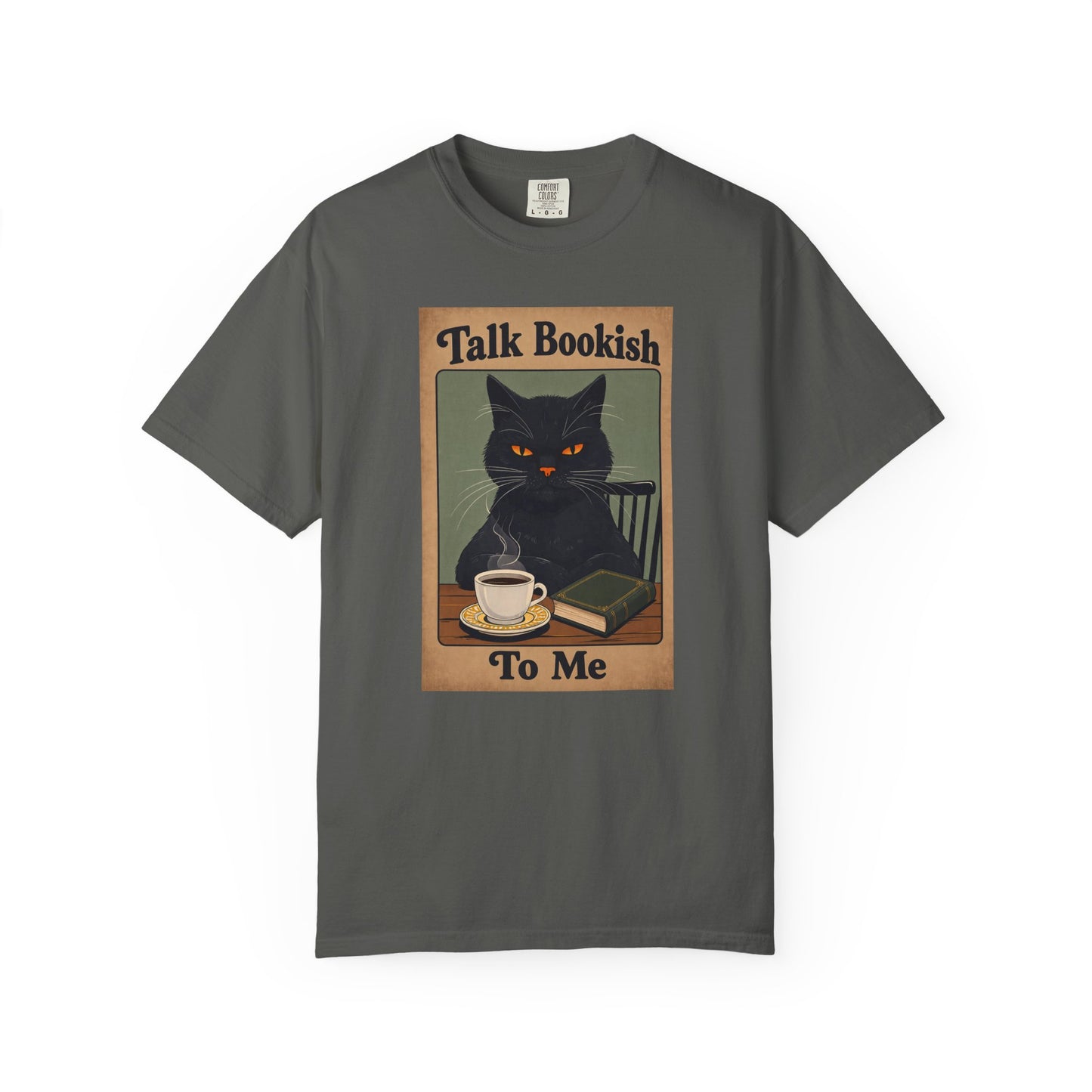 "Talk Bookish To Me" Cat T-Shirt