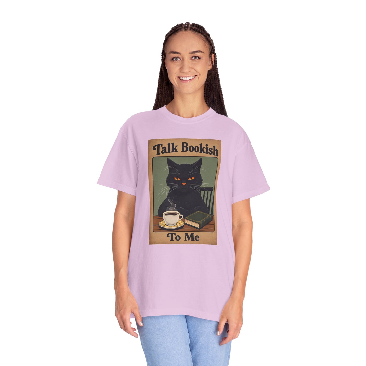 "Talk Bookish To Me" Cat T-Shirt