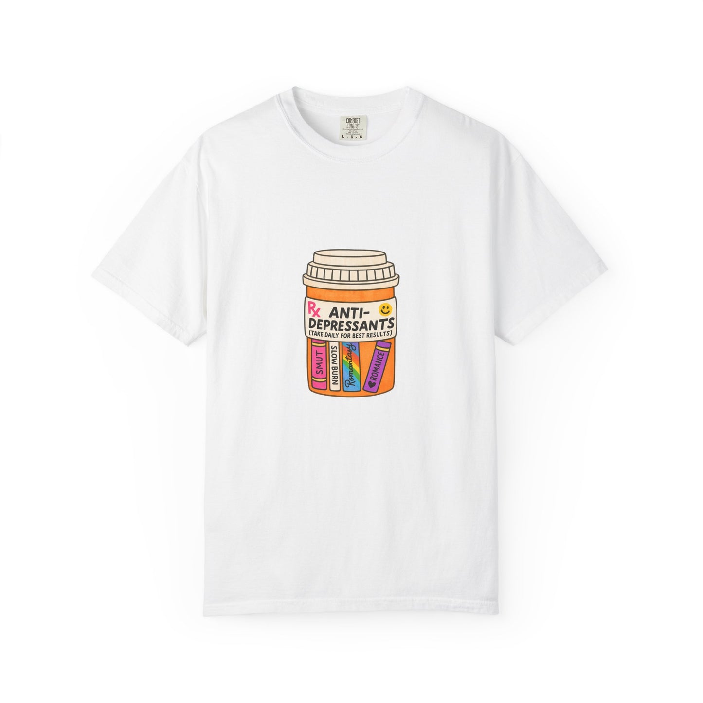 T-Shirt — "Anti-Depressants" Coffee & Books Graphic Tee