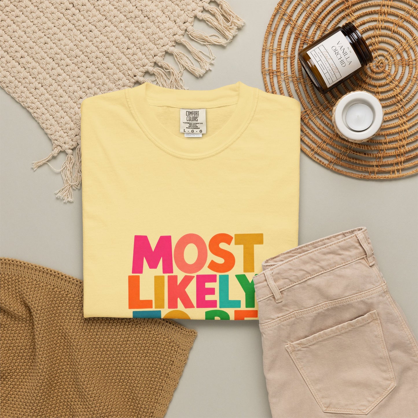 "Most Likely to Be Reading Romance" Colourful Book Lover Tee