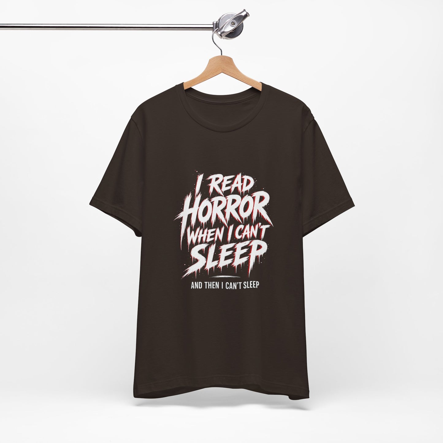Airlume Cotton - Horror Reader Tee — "I Read Horror When I Can’t Sleep" Graphic T-Shirt
