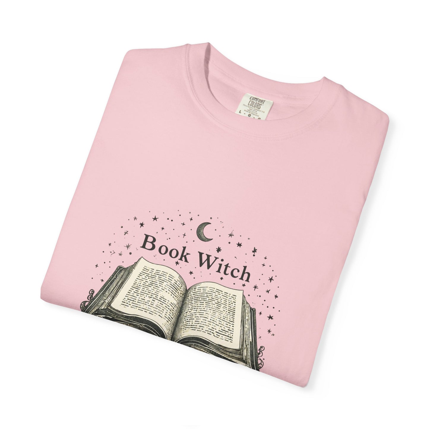 "Book Witch" T-Shirt — Vintage Open Spellbook Design for Readers & Witches