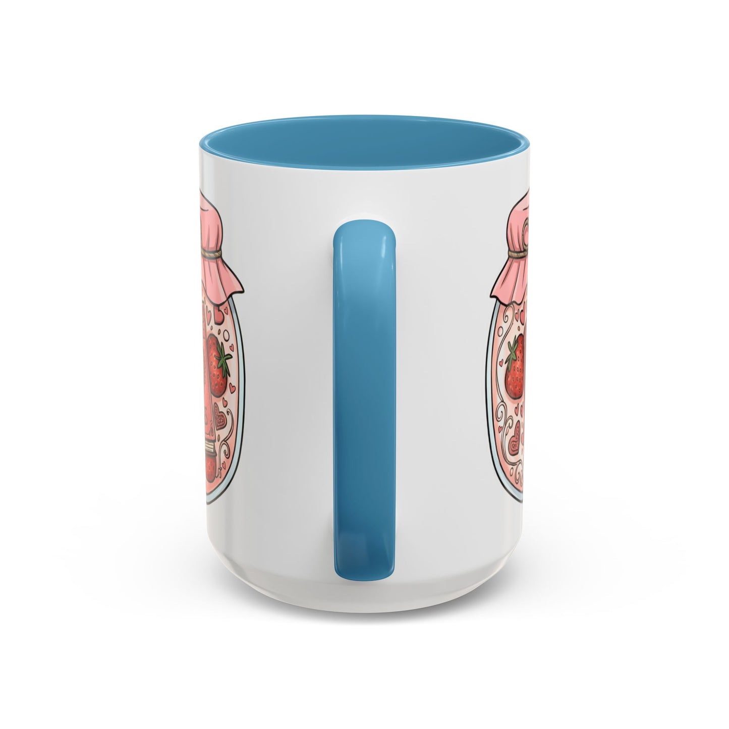 "Romance Pages" Jam Jar Coffee Mug — Cute Strawberry Jam Romance Readers Mug (11/15oz)