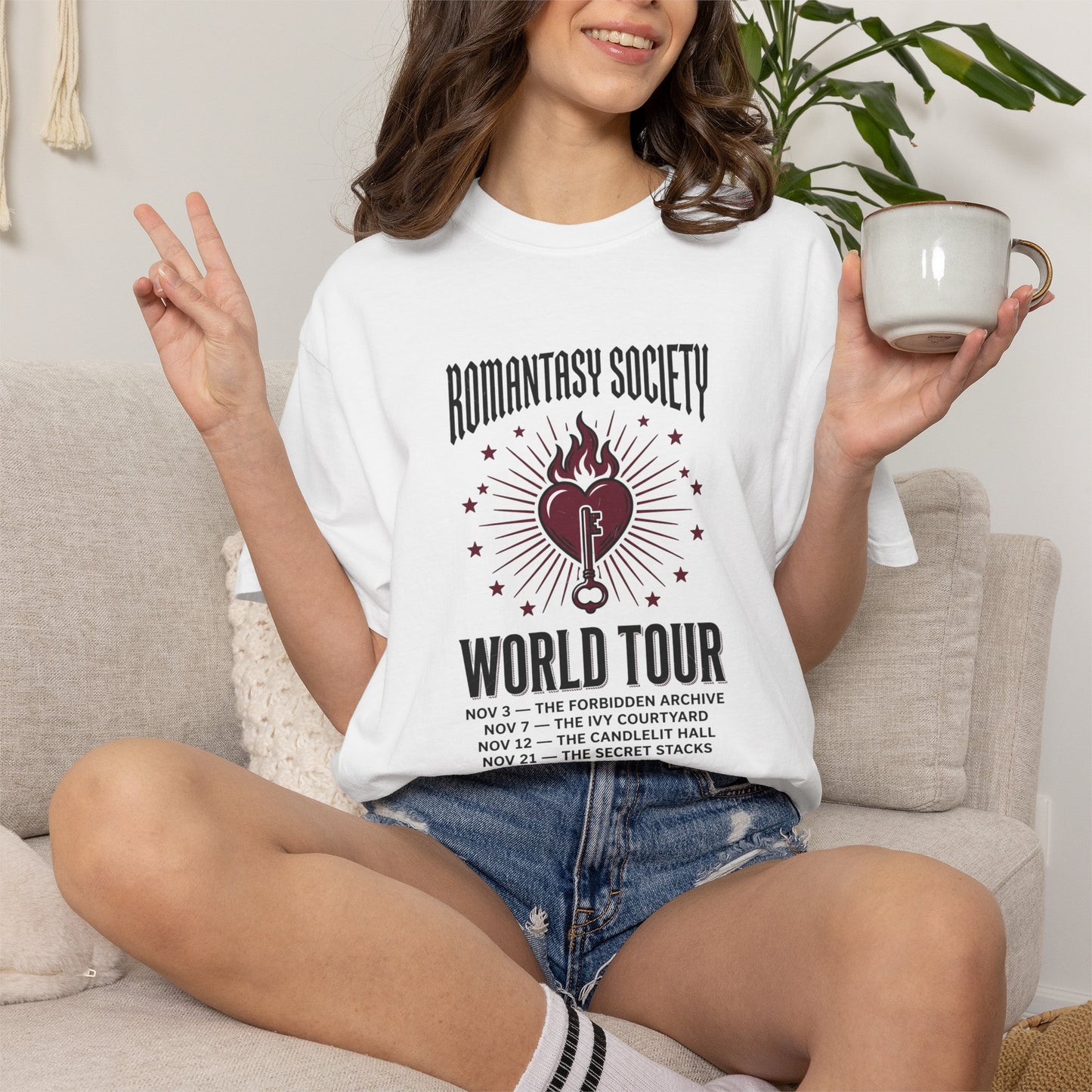 "Romantasy Society World Tour" Graphic T-Shirt