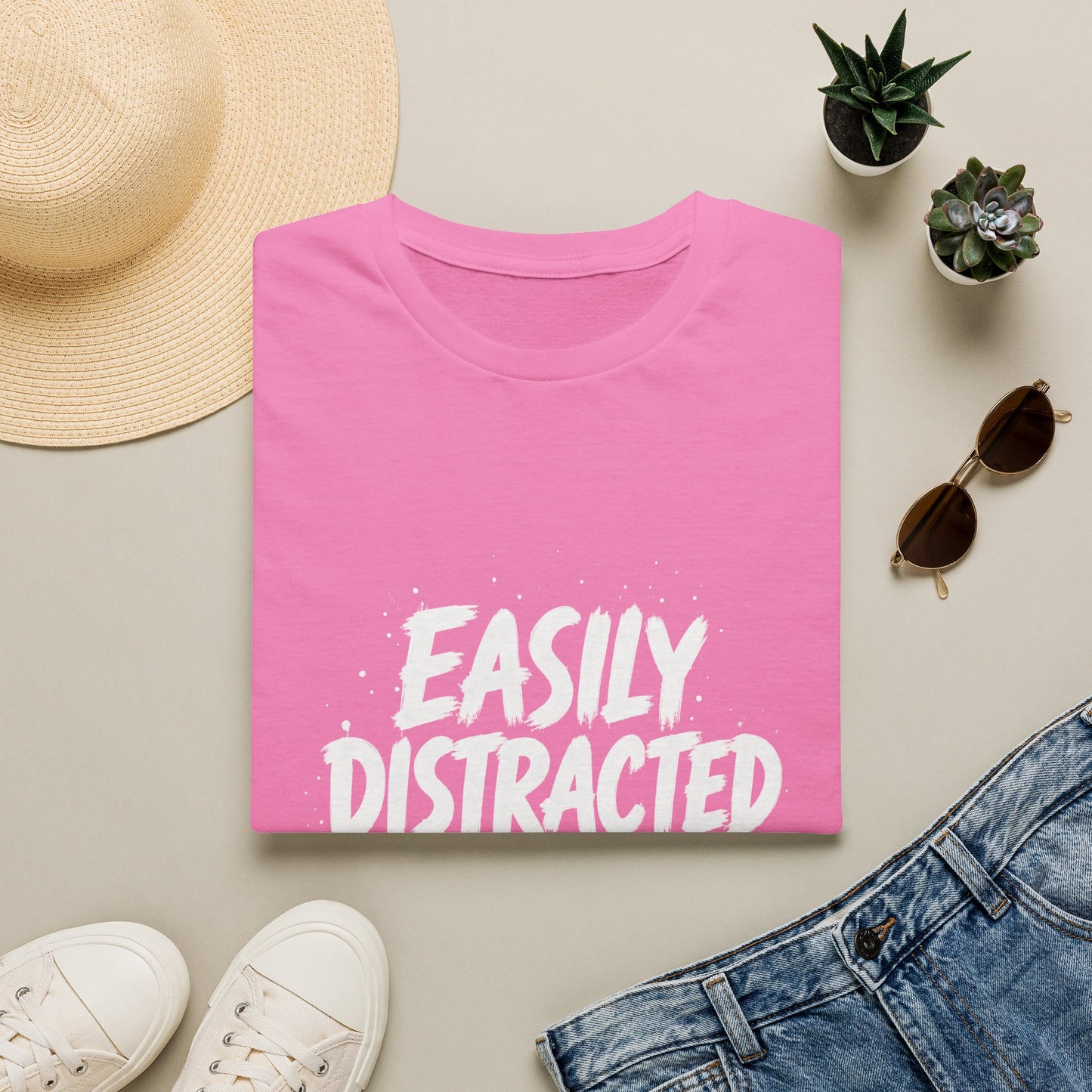 Lightweight Fabric - "Easily Distracted by Books" T‑Shirt