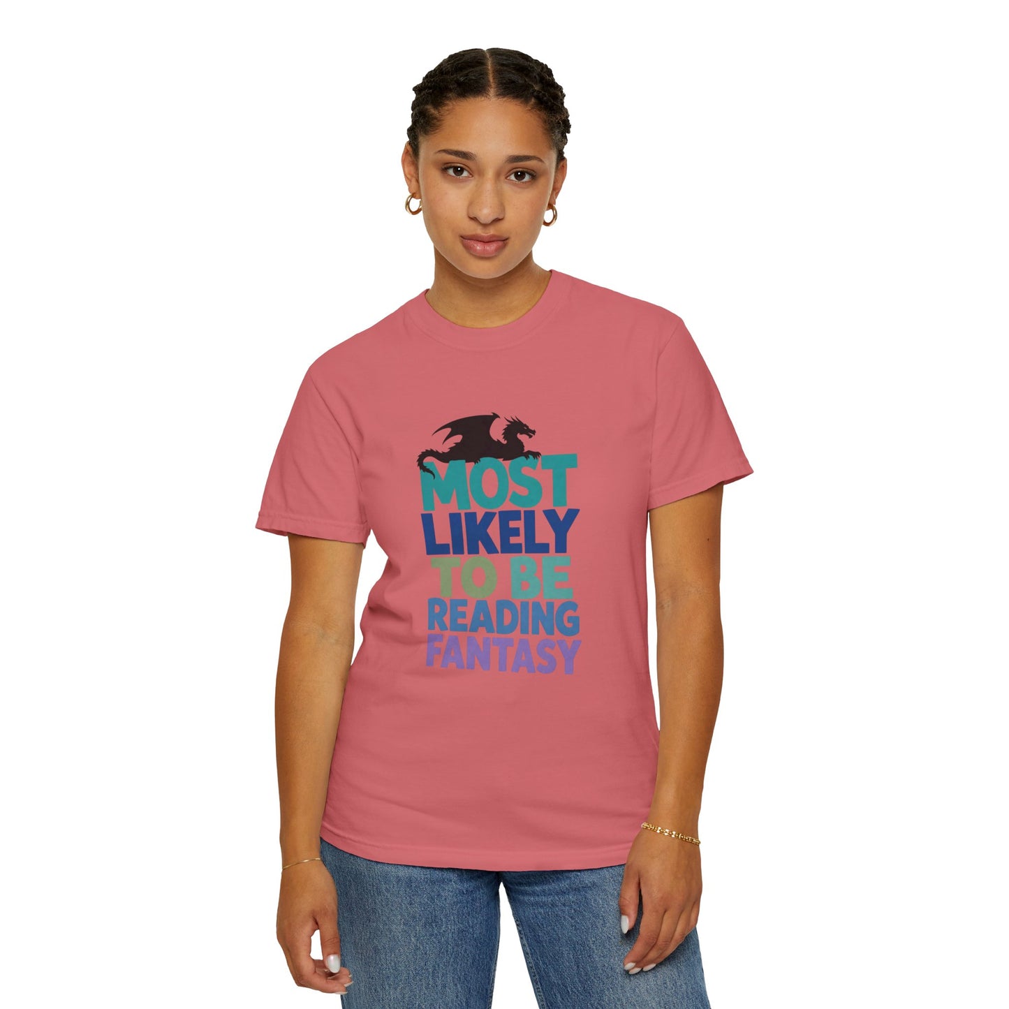 Fantasy Reader T-Shirt — "Most Likely to Be Reading Fantasy" Graphic Tee