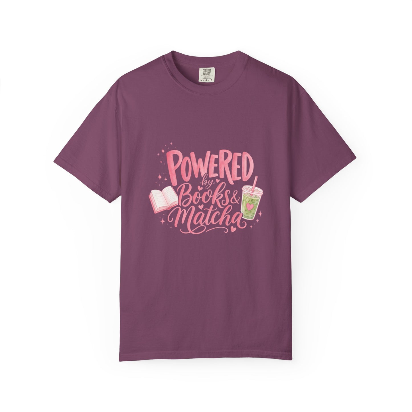 "Powered by Books & Matcha" T-Shirt