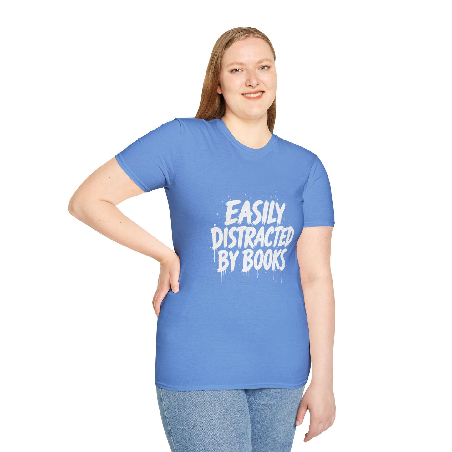 Lightweight Fabric - "Easily Distracted by Books" T‑Shirt
