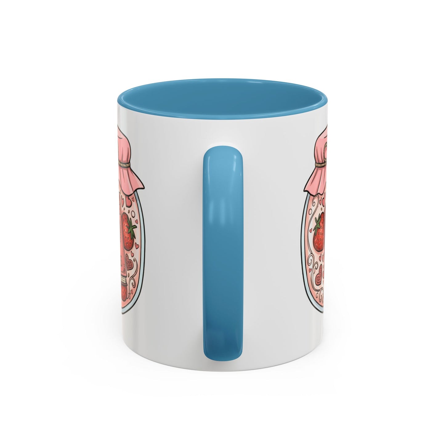 "Romance Pages" Jam Jar Coffee Mug — Cute Strawberry Jam Romance Readers Mug (11/15oz)