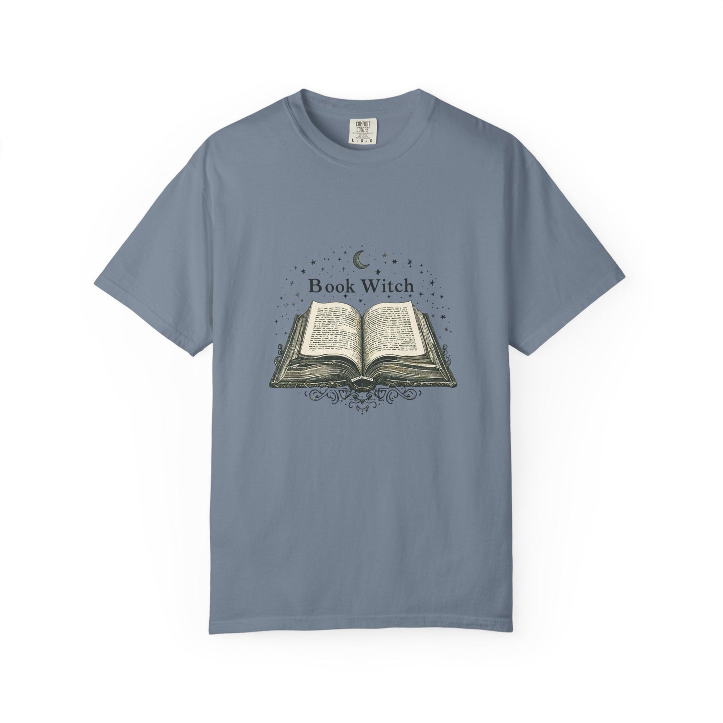 "Book Witch" T-Shirt — Vintage Open Spellbook Design for Readers & Witches