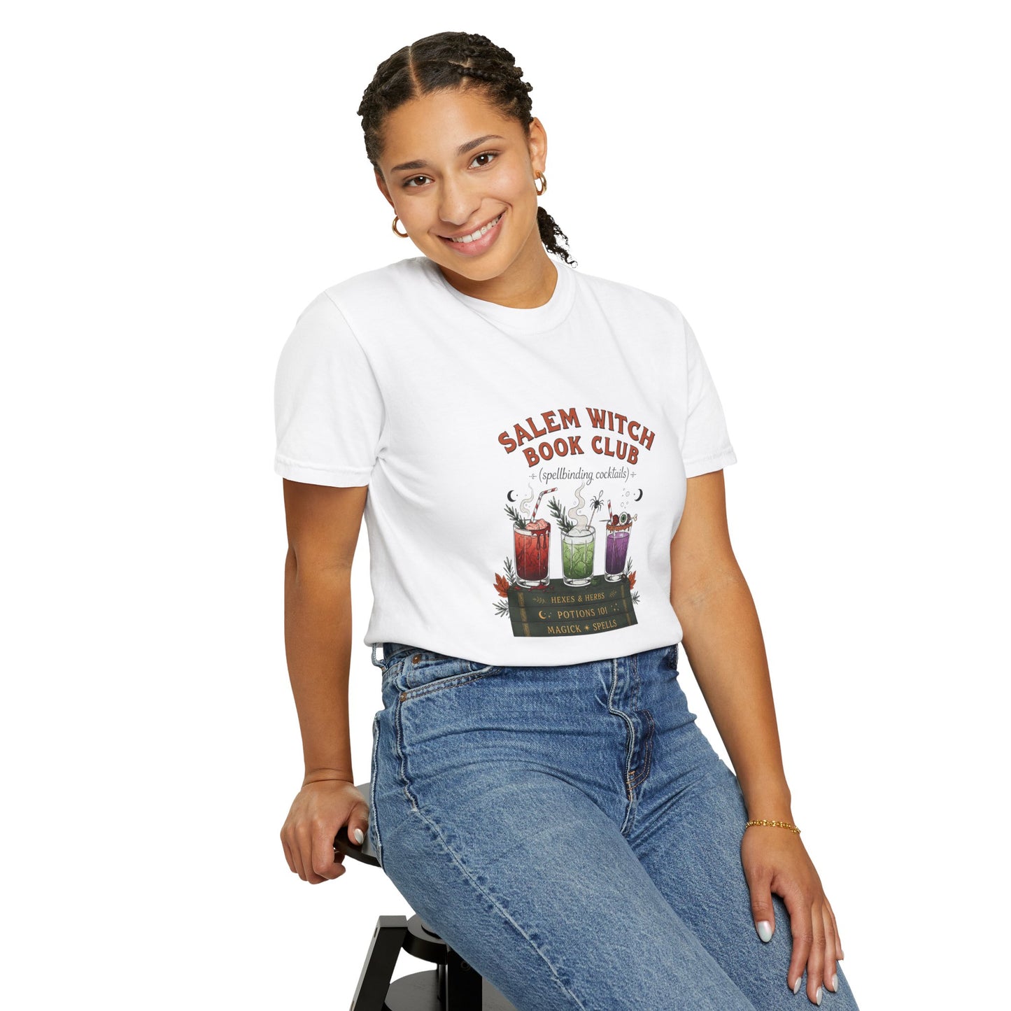 "Salem Witch Book Club" T-Shirt — Whimsical Witchy Reading Tee