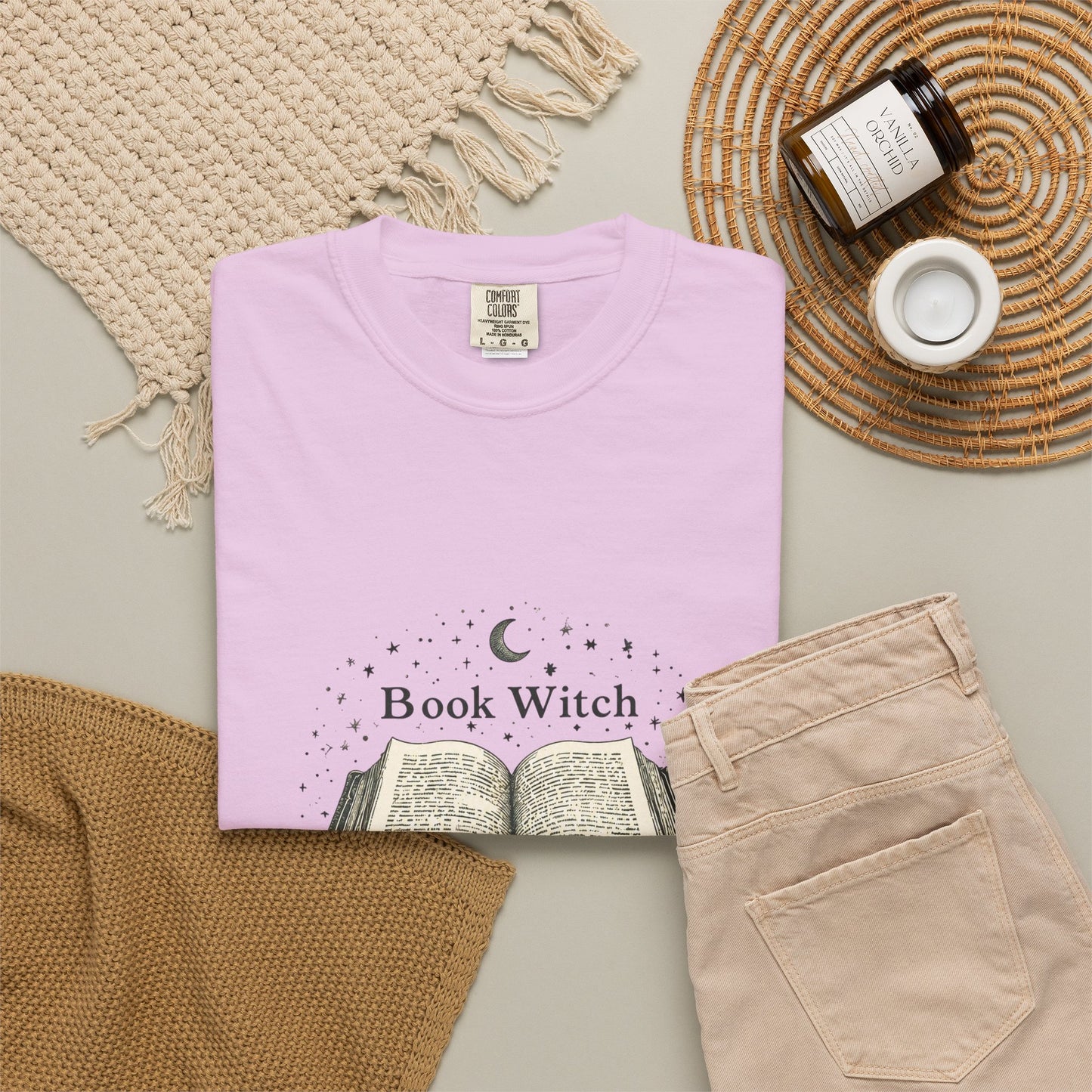 "Book Witch" T-Shirt — Vintage Open Spellbook Design for Readers & Witches