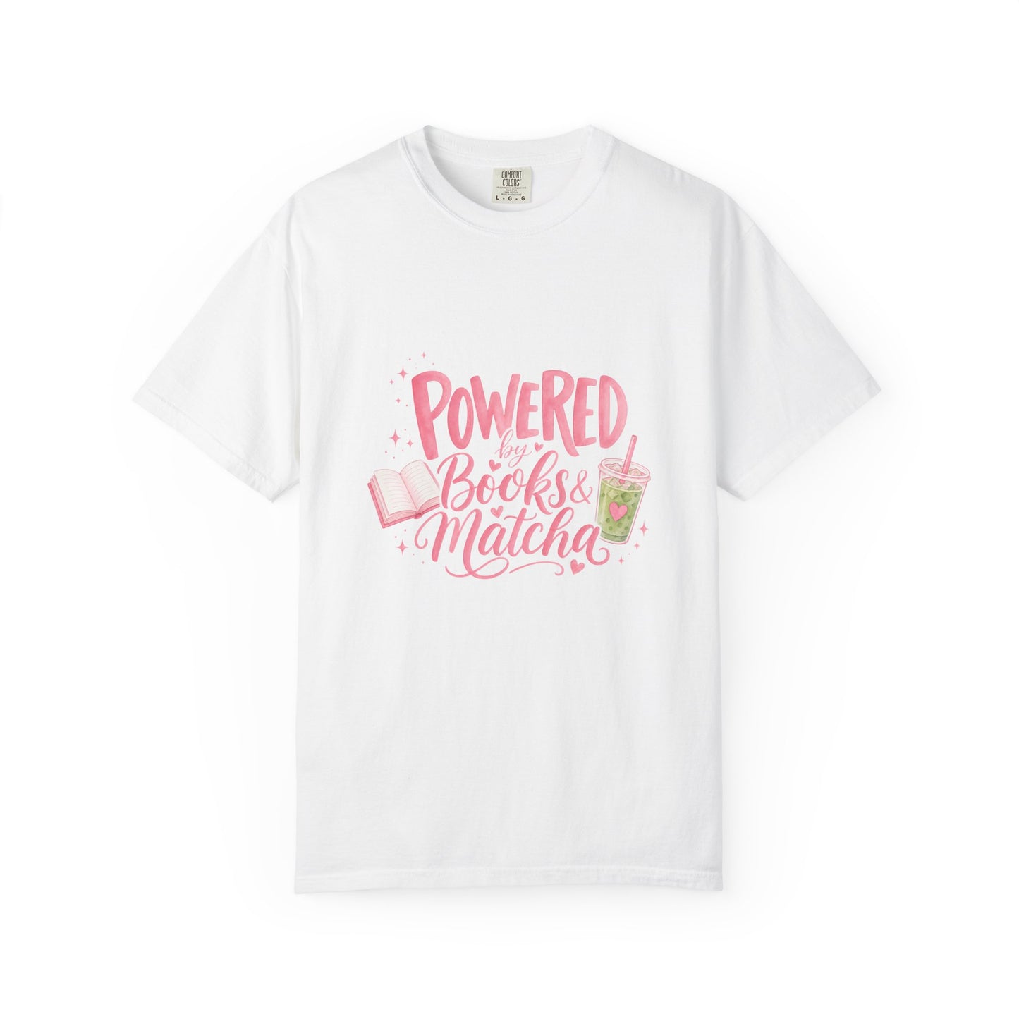 "Powered by Books & Matcha" T-Shirt