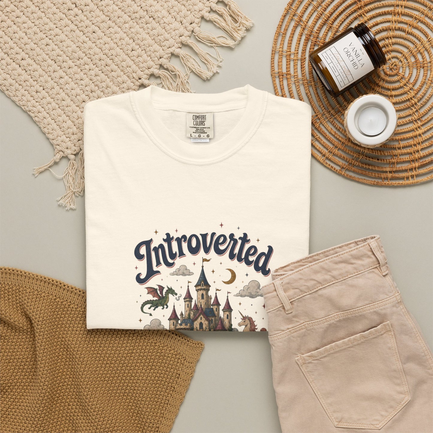 "Introverted But Willingly Discuss Fictional Worlds" Fantasy Lovers T-Shirt
